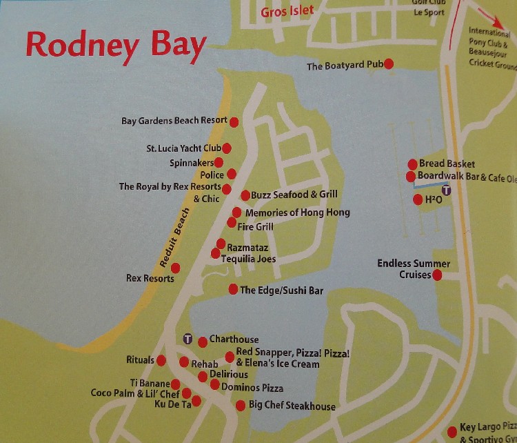 Karte Rodney Bay